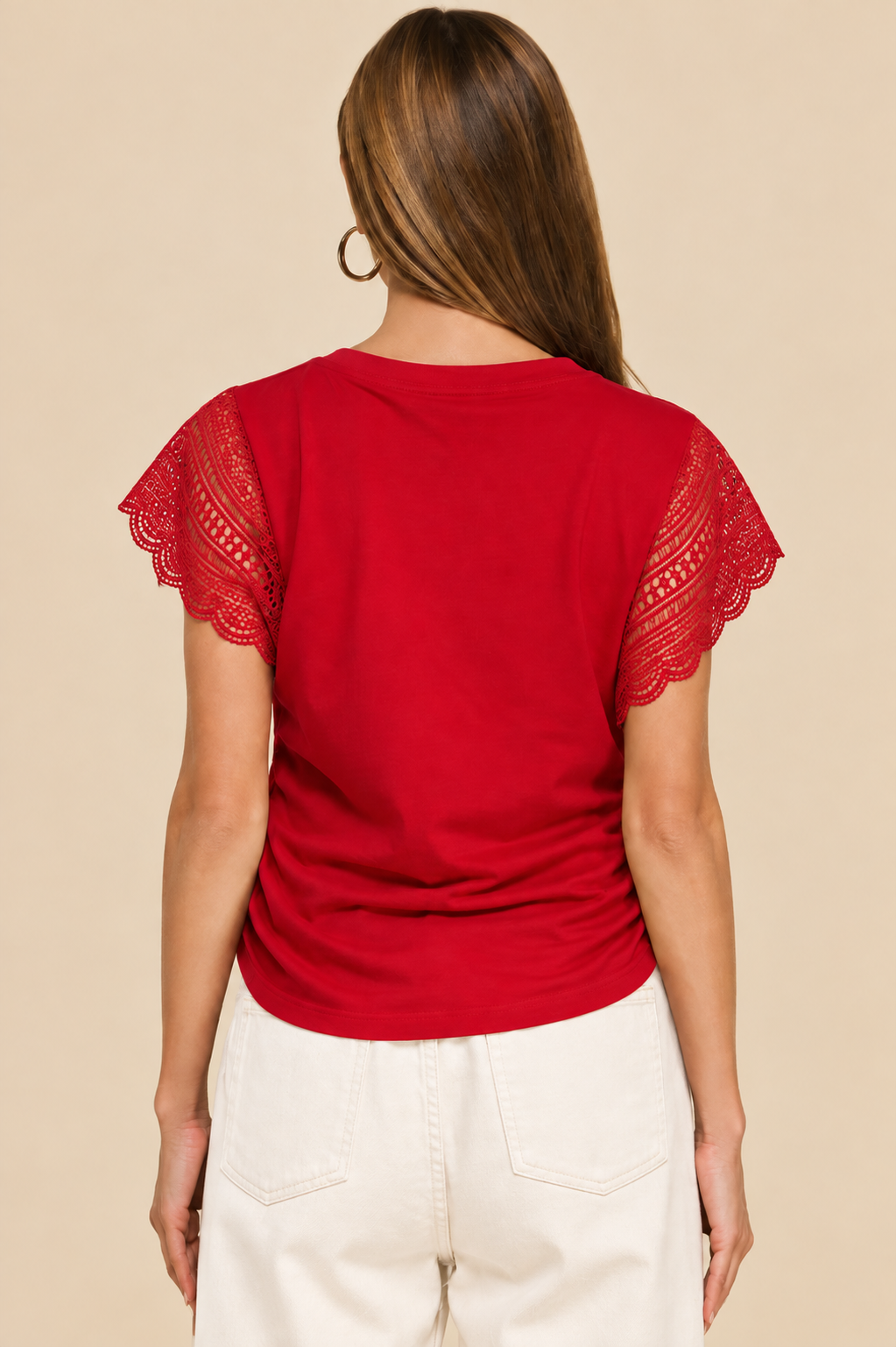 Reve Lace Flutter Sleeve Tee