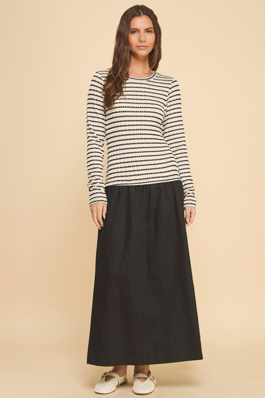 Hepburn Drop-Waist Midi Dress