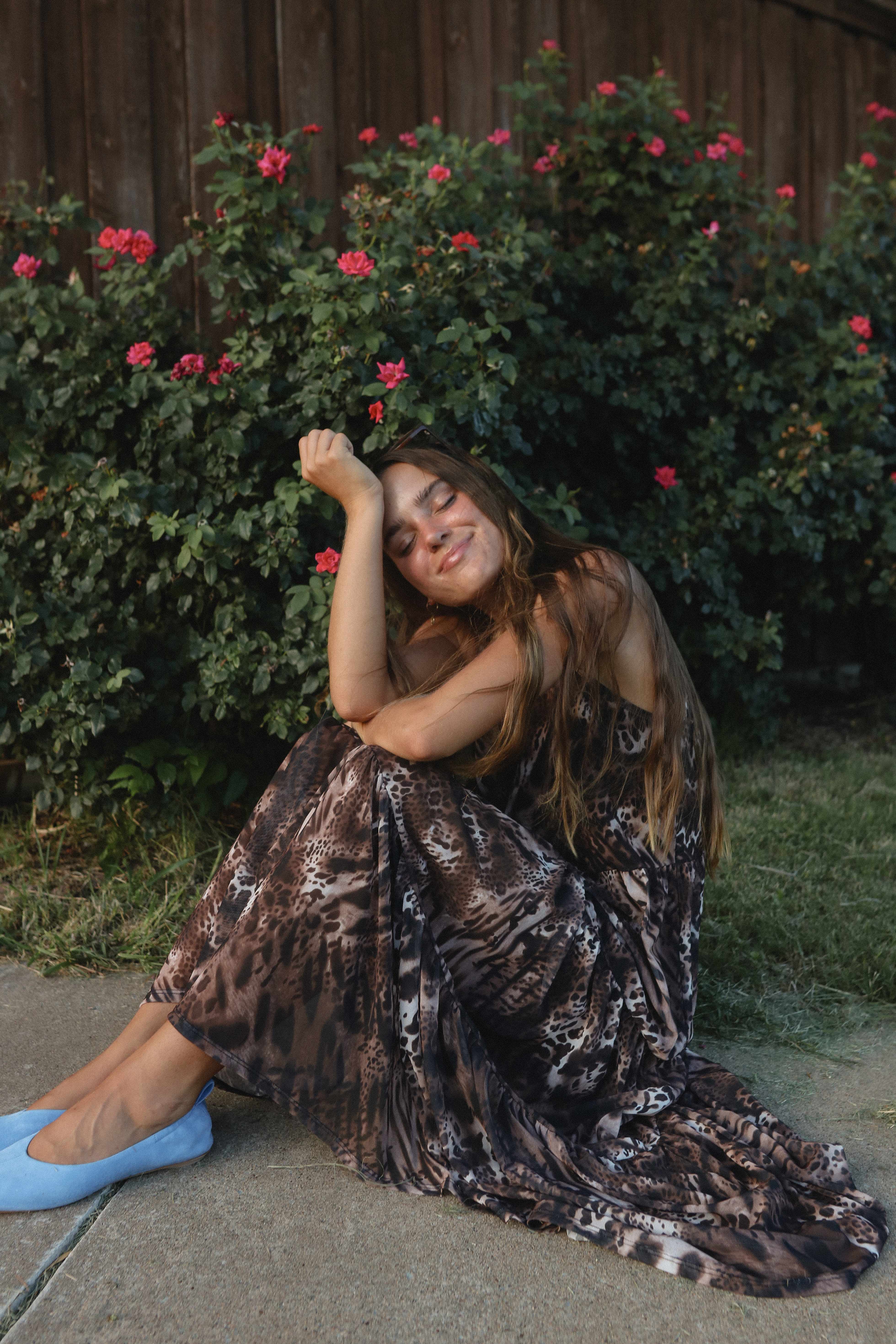 Marina Mesh Print Dress