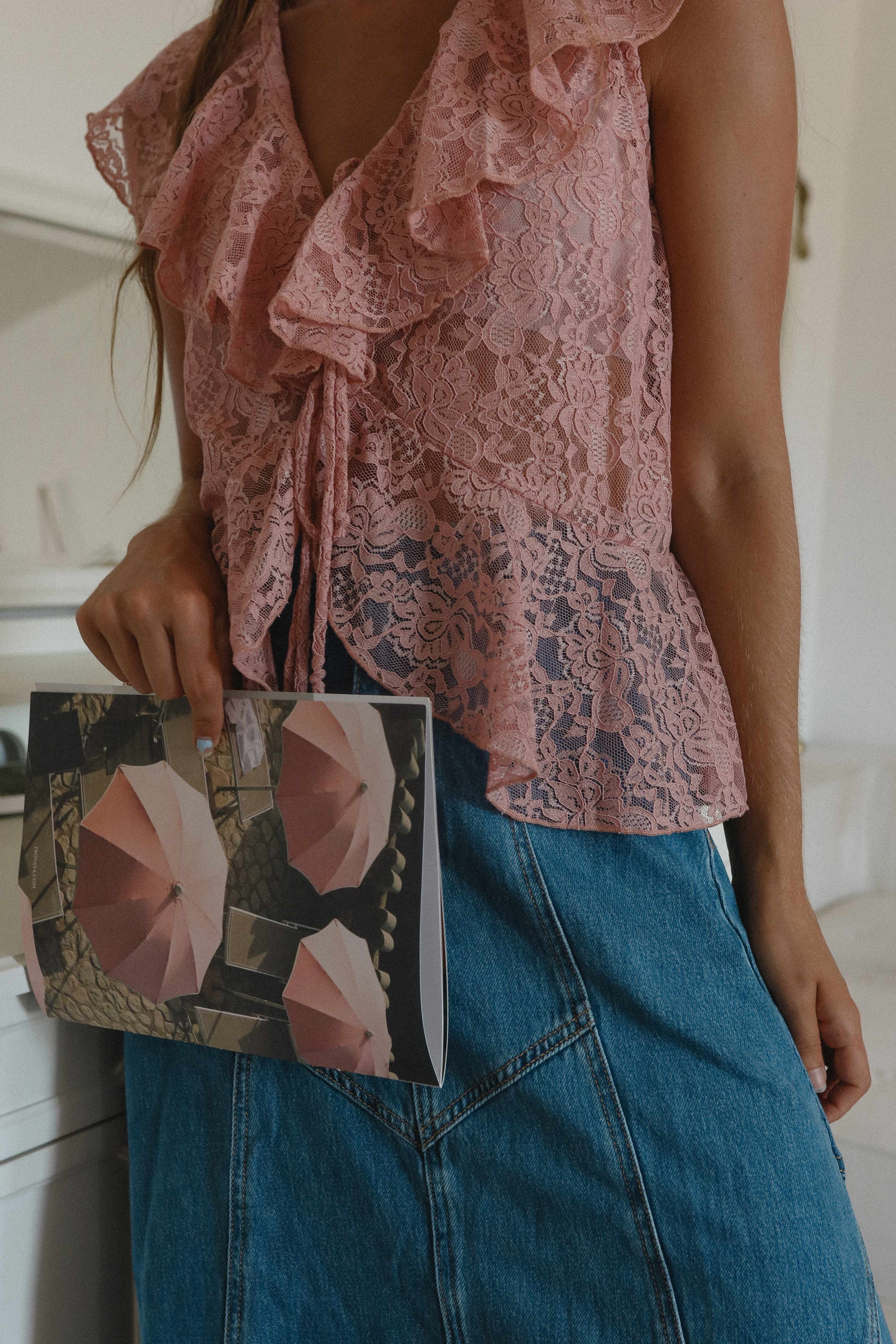 Ruffled Lace Top