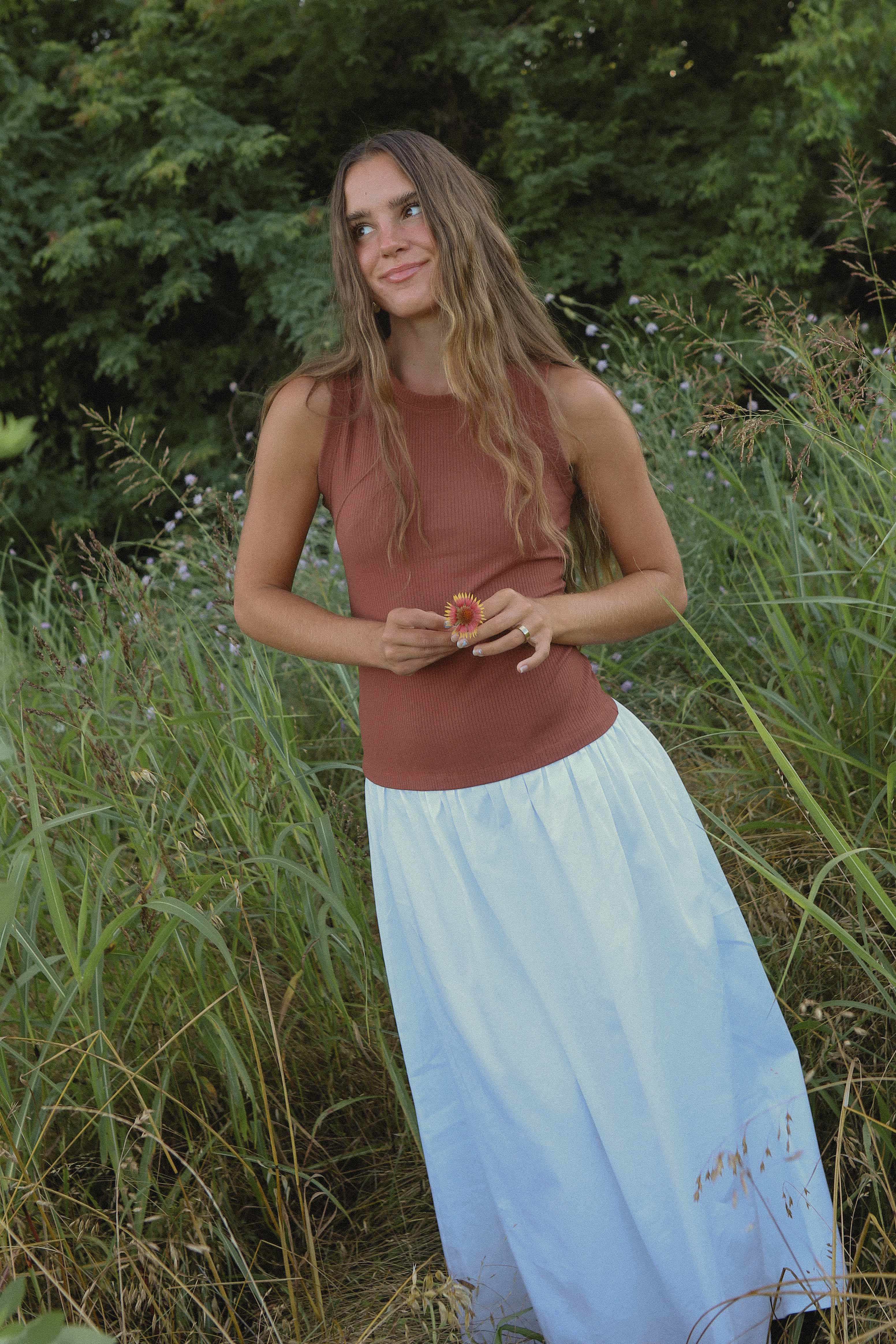 Drop-Waist Midi Dress