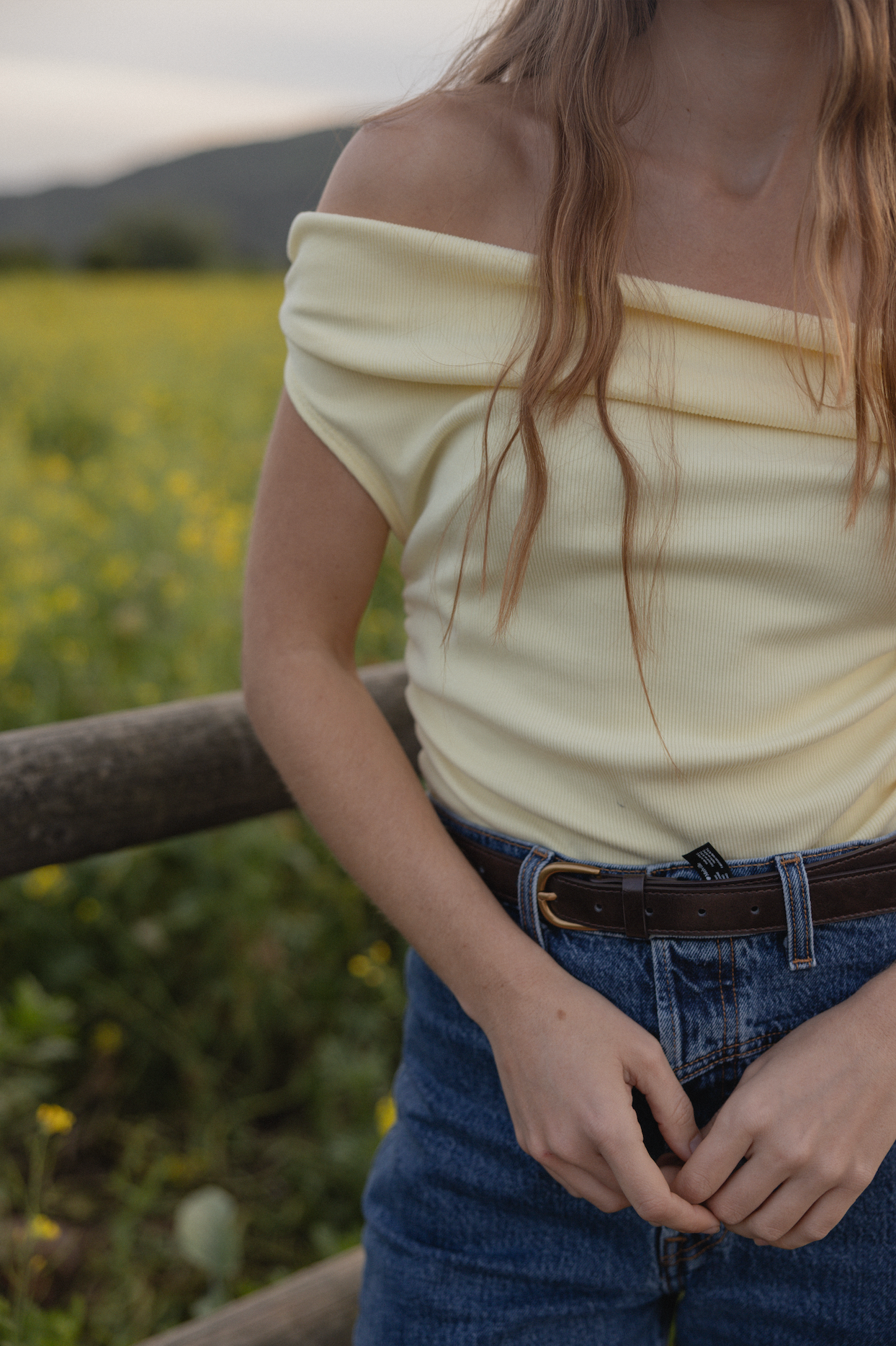 Off The Shoulder Rib Top