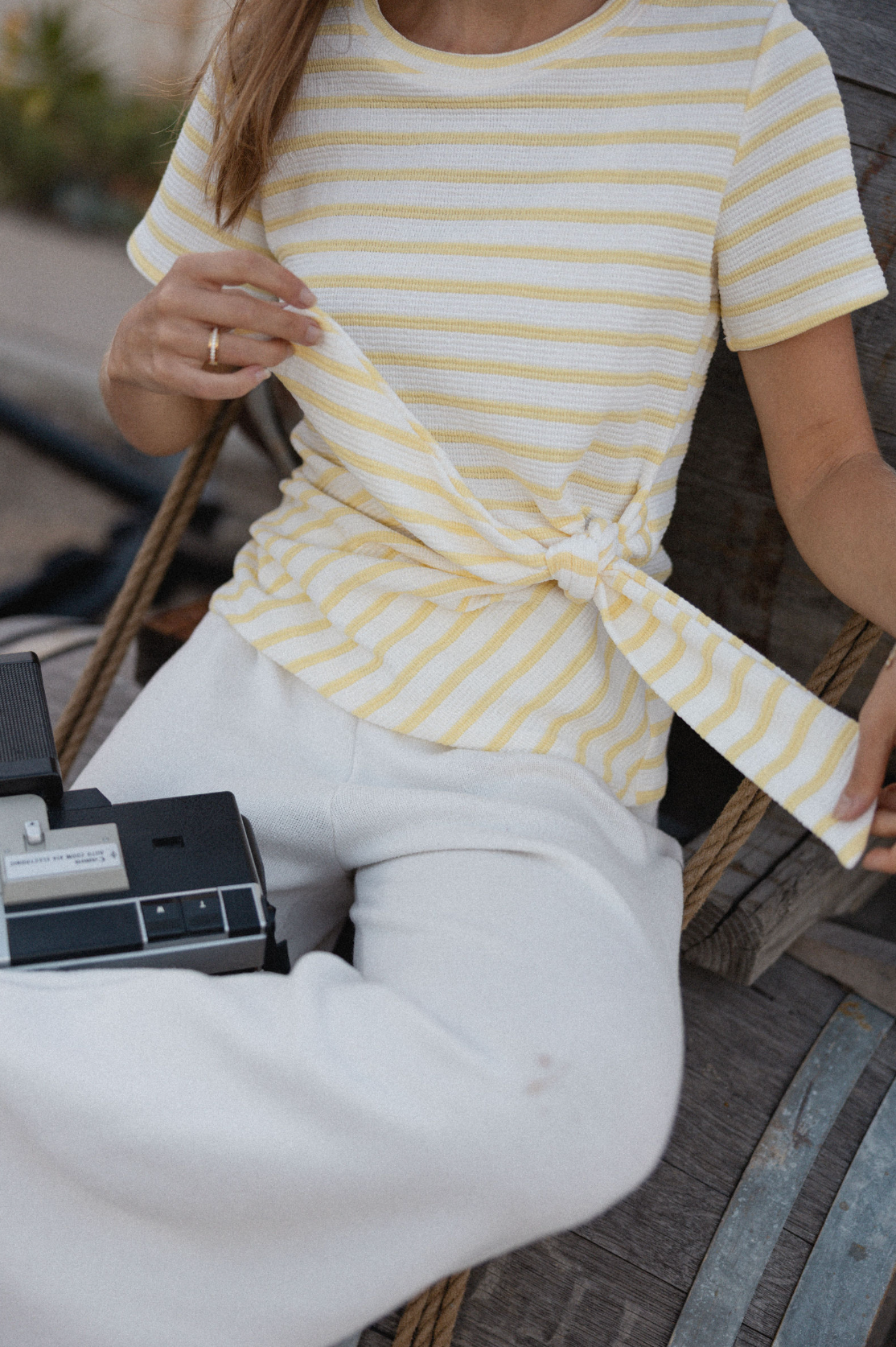 Areum Knot Top Striped