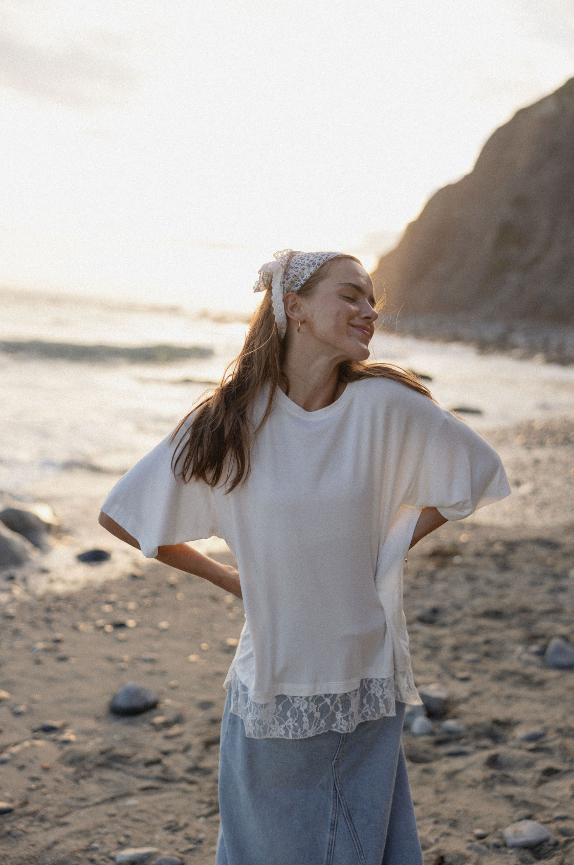 Aurielle T-shirt with Lace detail