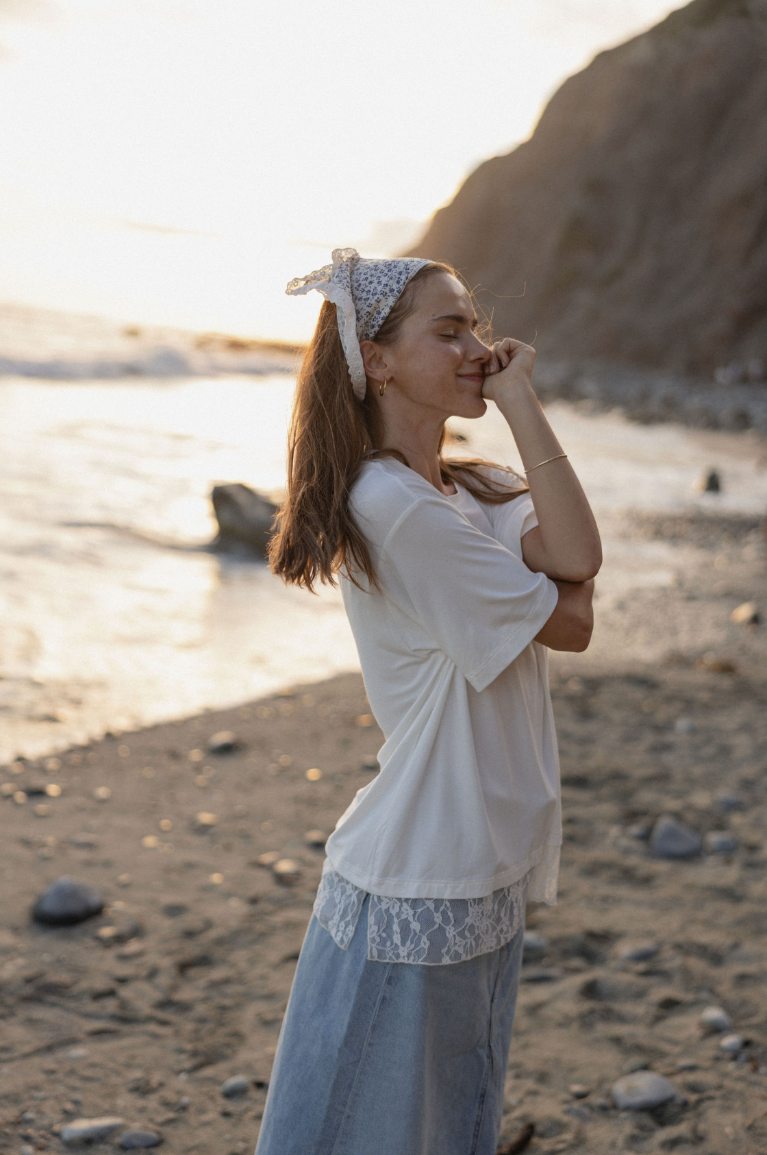 Aurielle T-shirt with Lace detail