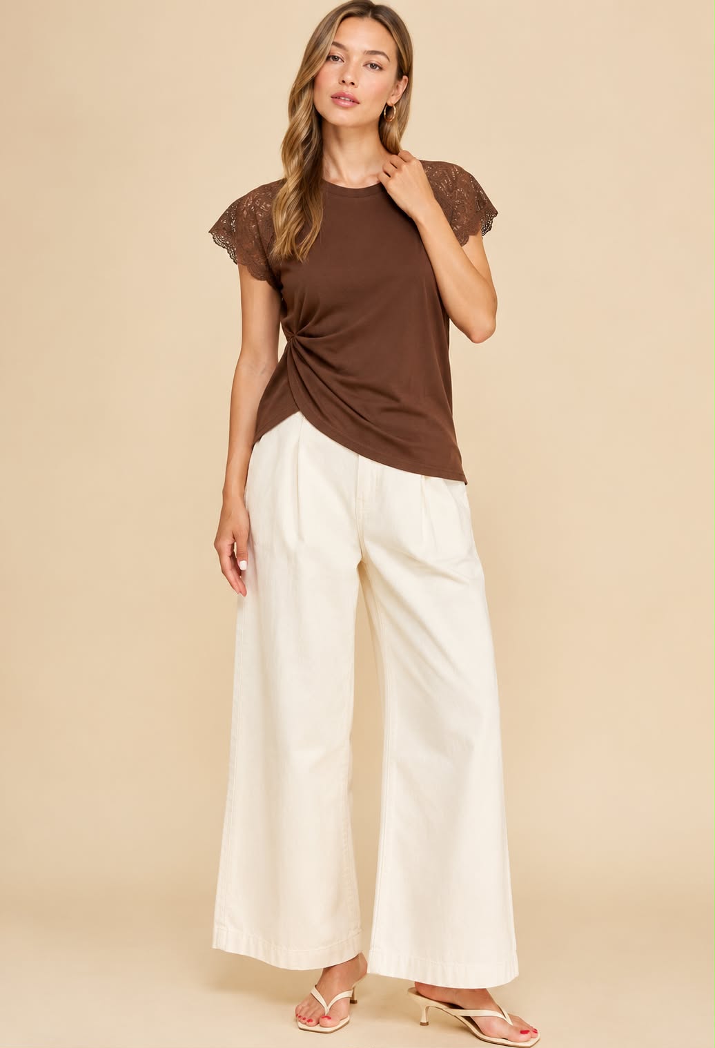 Lucy Lace Sleeves Top