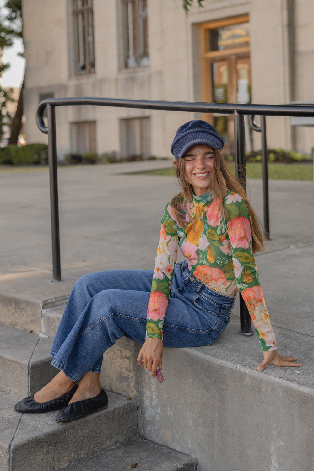 Autumn Bloom Mesh Top