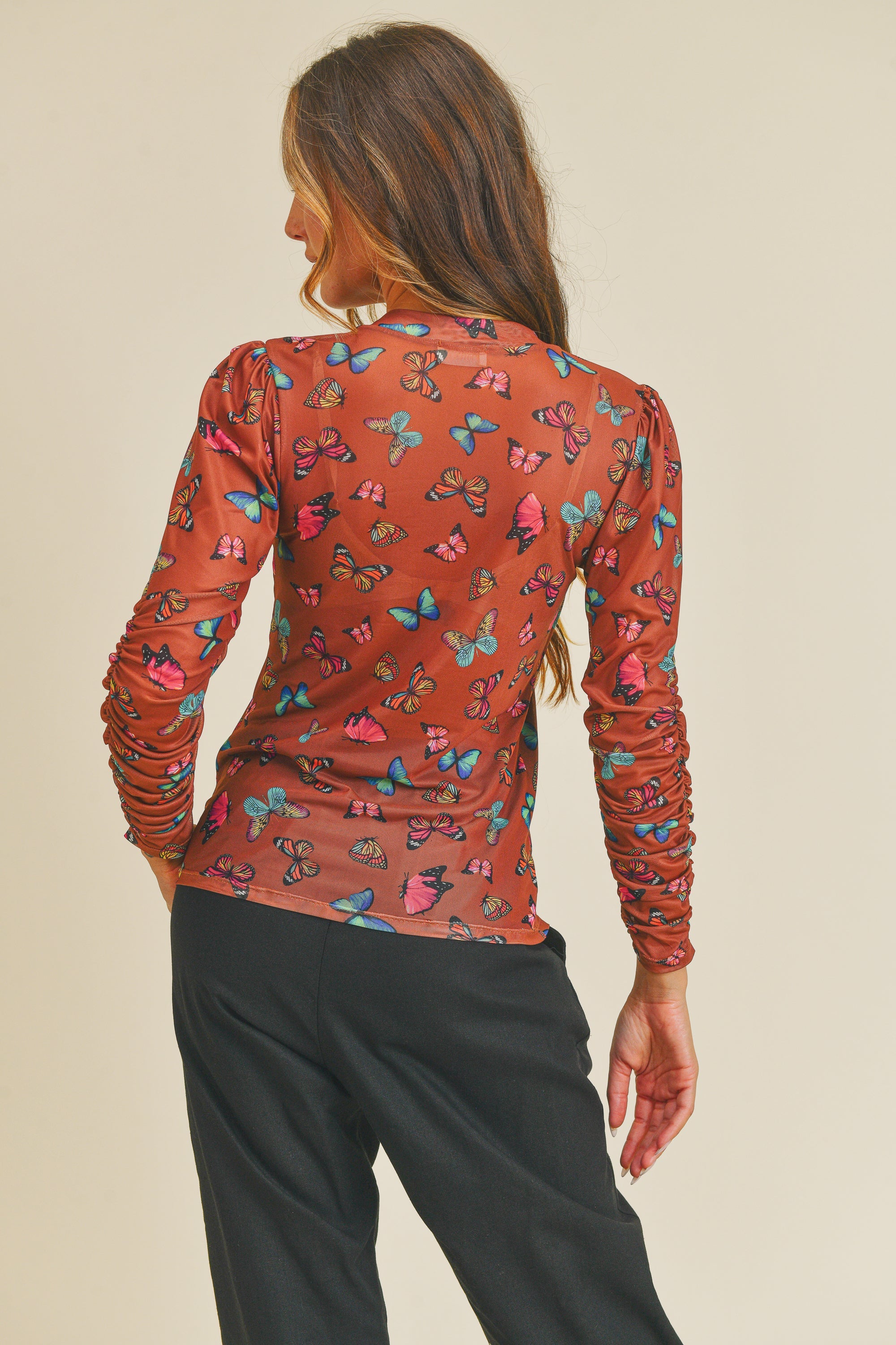 Colorful Butterflies Blouse