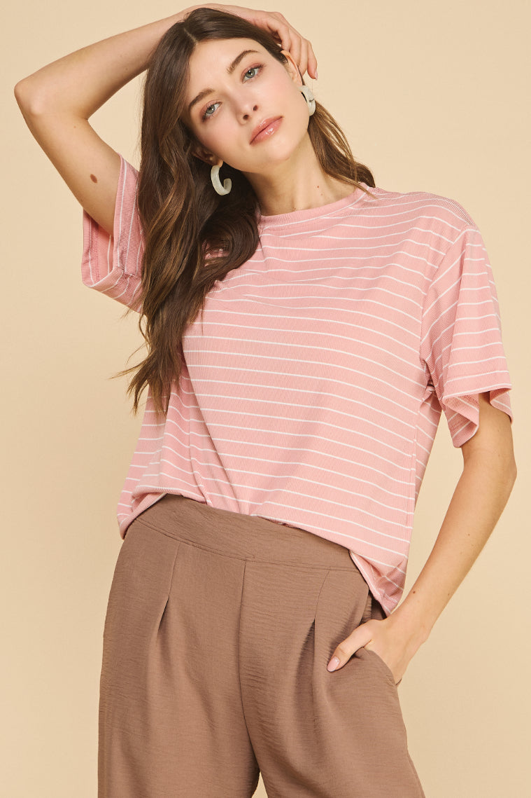 Infinity Oversized Striped Top