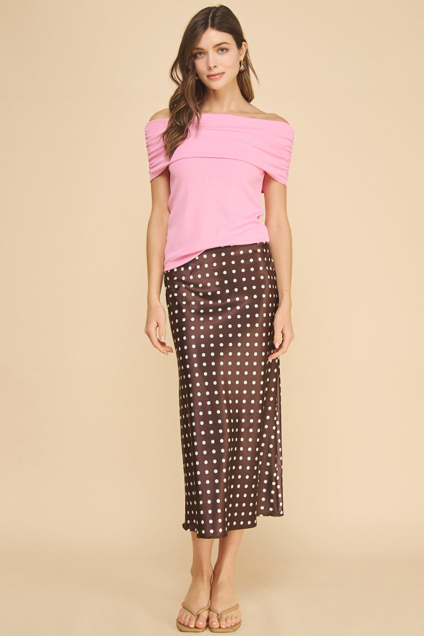 Off the shoulder Rib Top