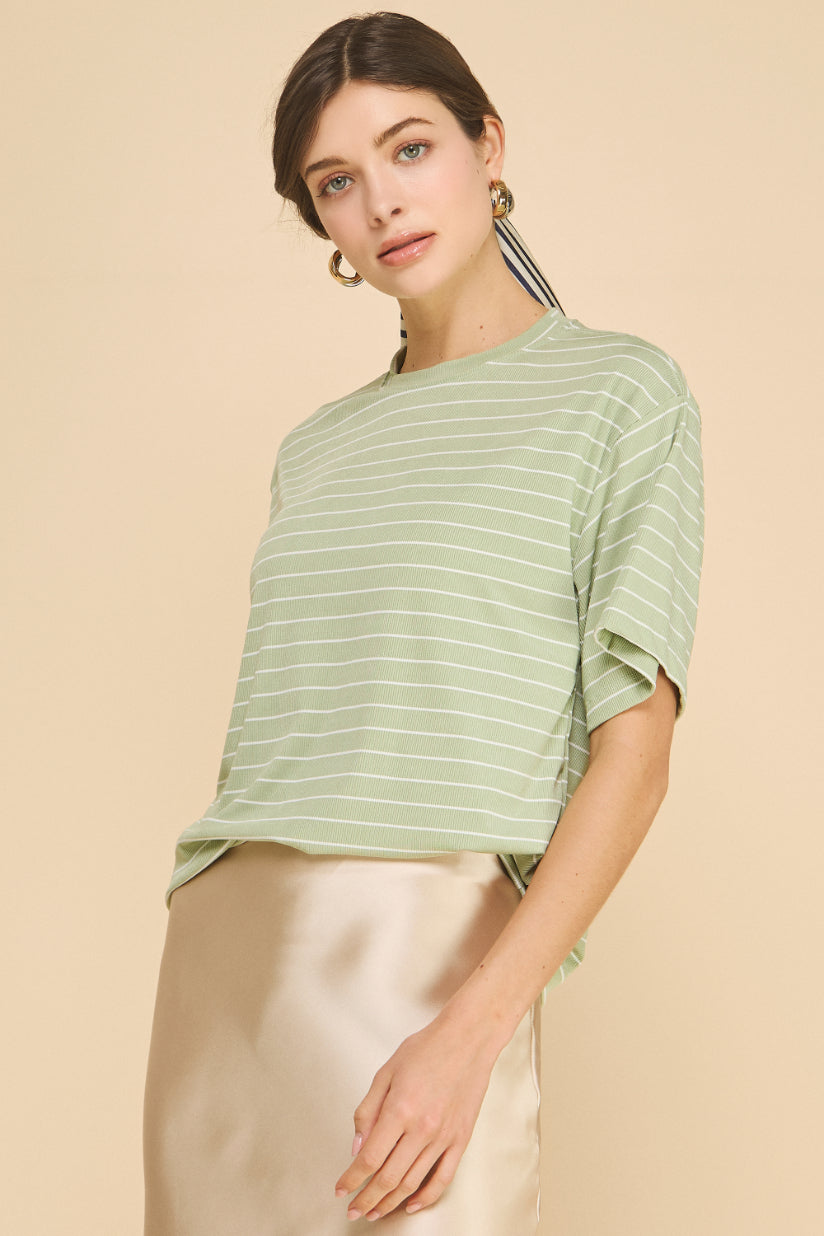 Infinity Oversized Striped Top