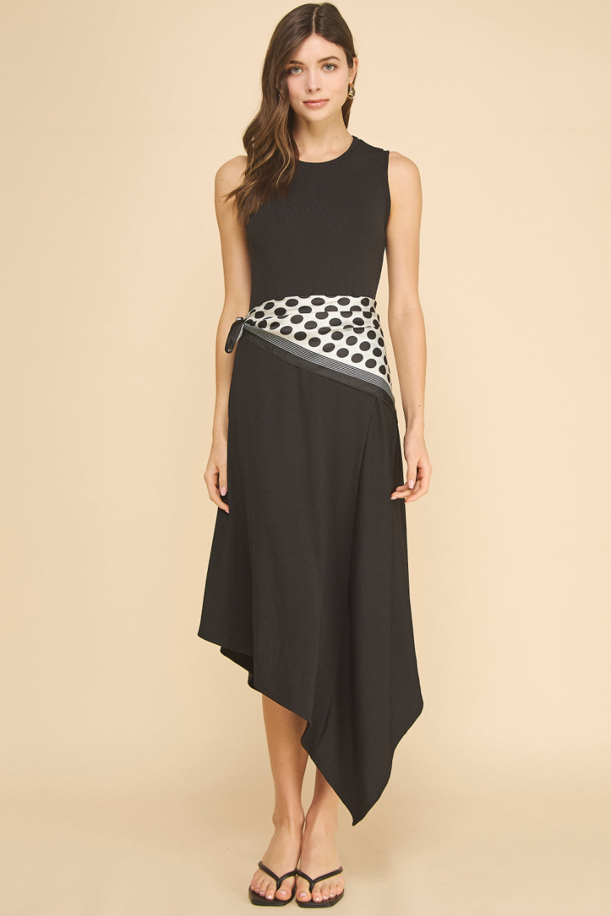 Solene Asymmetrical Rib Dress