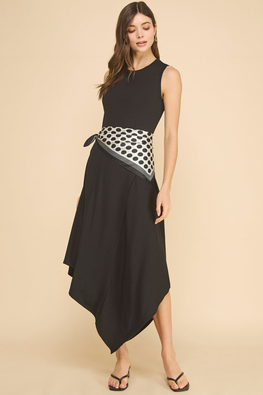 Solene Asymmetrical Rib Dress