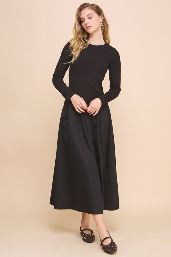 Hepburn Drop-Waist Midi Dress