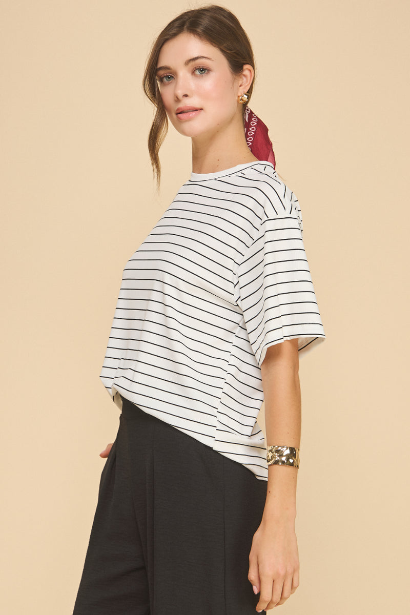 Infinity Oversized Striped Top