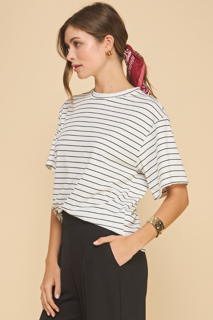 Infinity Oversized Striped Top