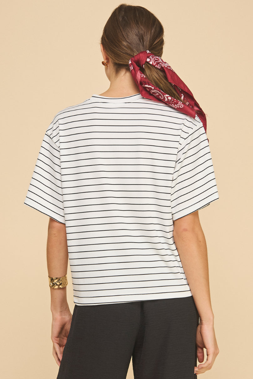 Infinity Oversized Striped Top