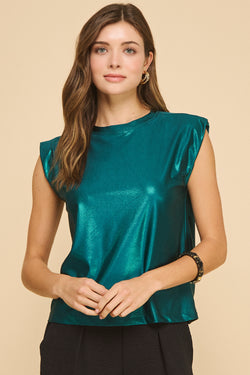 Blossom Metallic Top