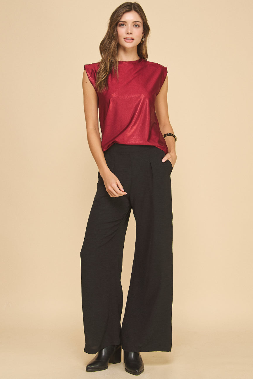 Blossom Metallic Top