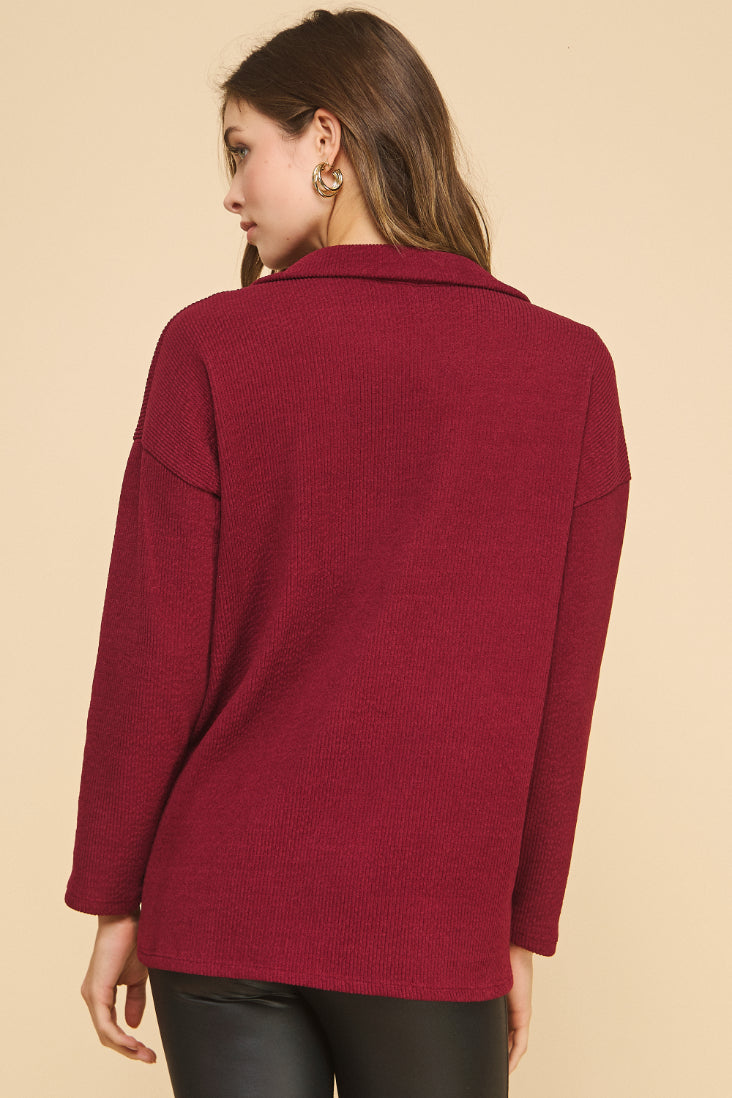Rib Polo Sweater