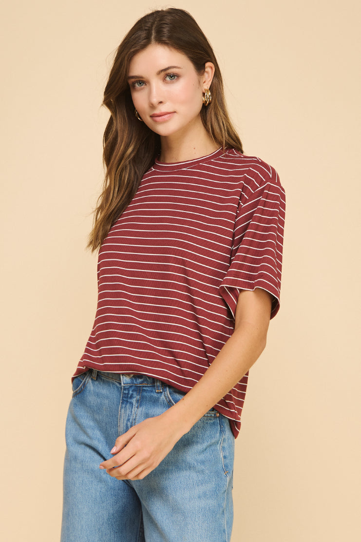 Infinity Oversized Striped Top