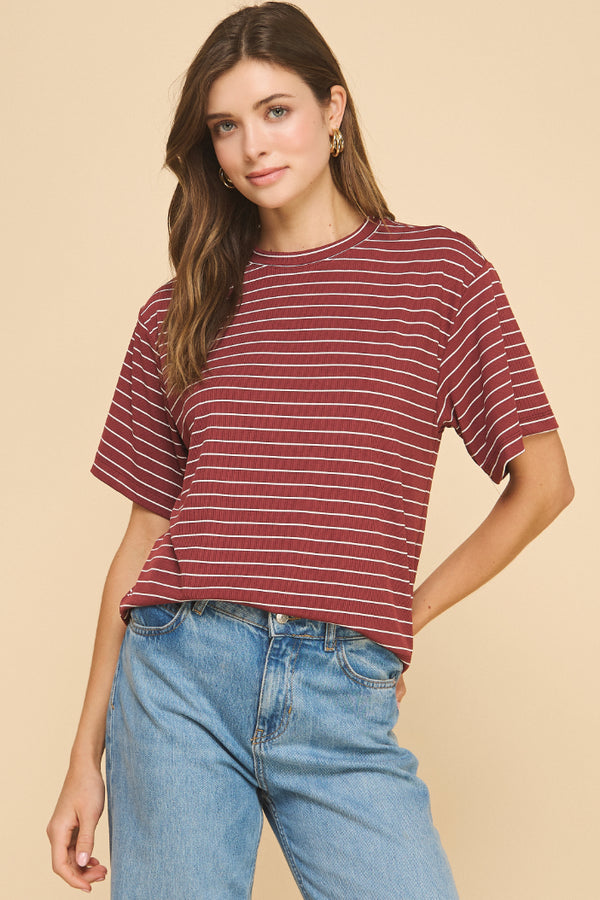 Infinity Oversized Striped Top