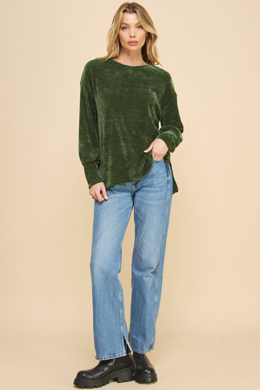 Chenille Crewneck Sweater