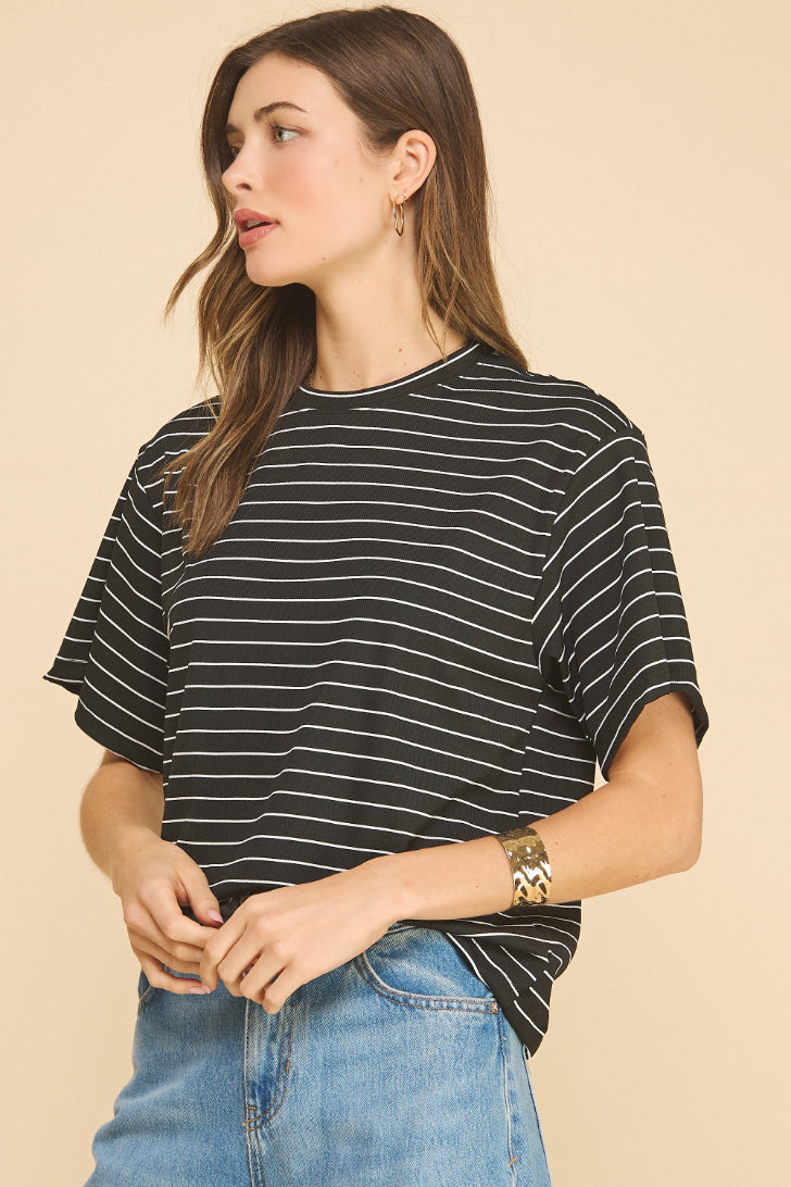Infinity Oversized Striped Top