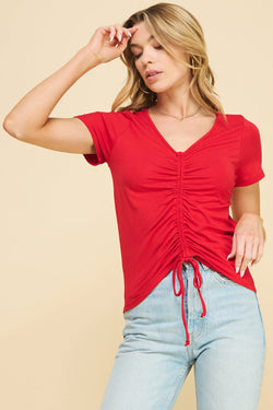 Drawstring Ruched Top