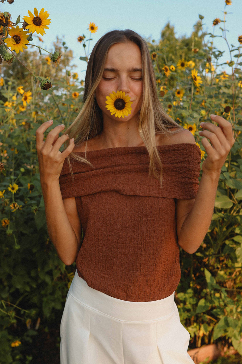 Off The Shoulder Knit Top