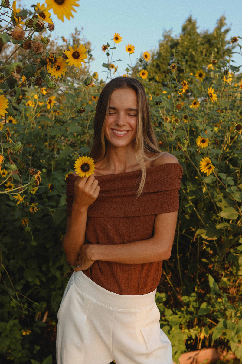 Off The Shoulder Knit Top