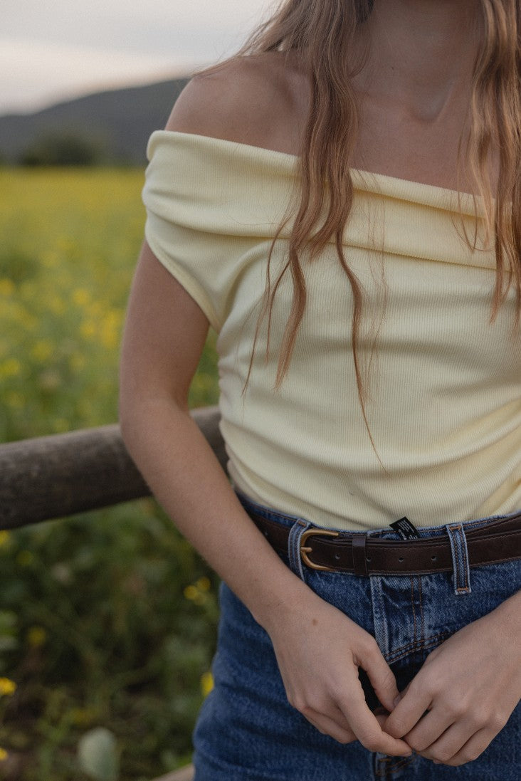 Off The Shoulder Rib Top