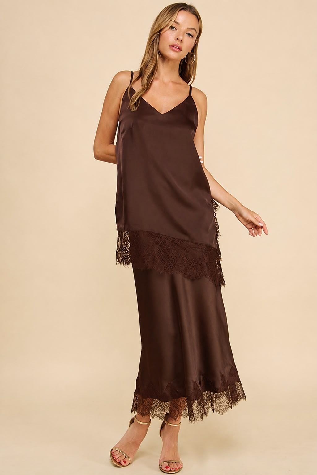 Muse Slip Skirt with Lace Detail