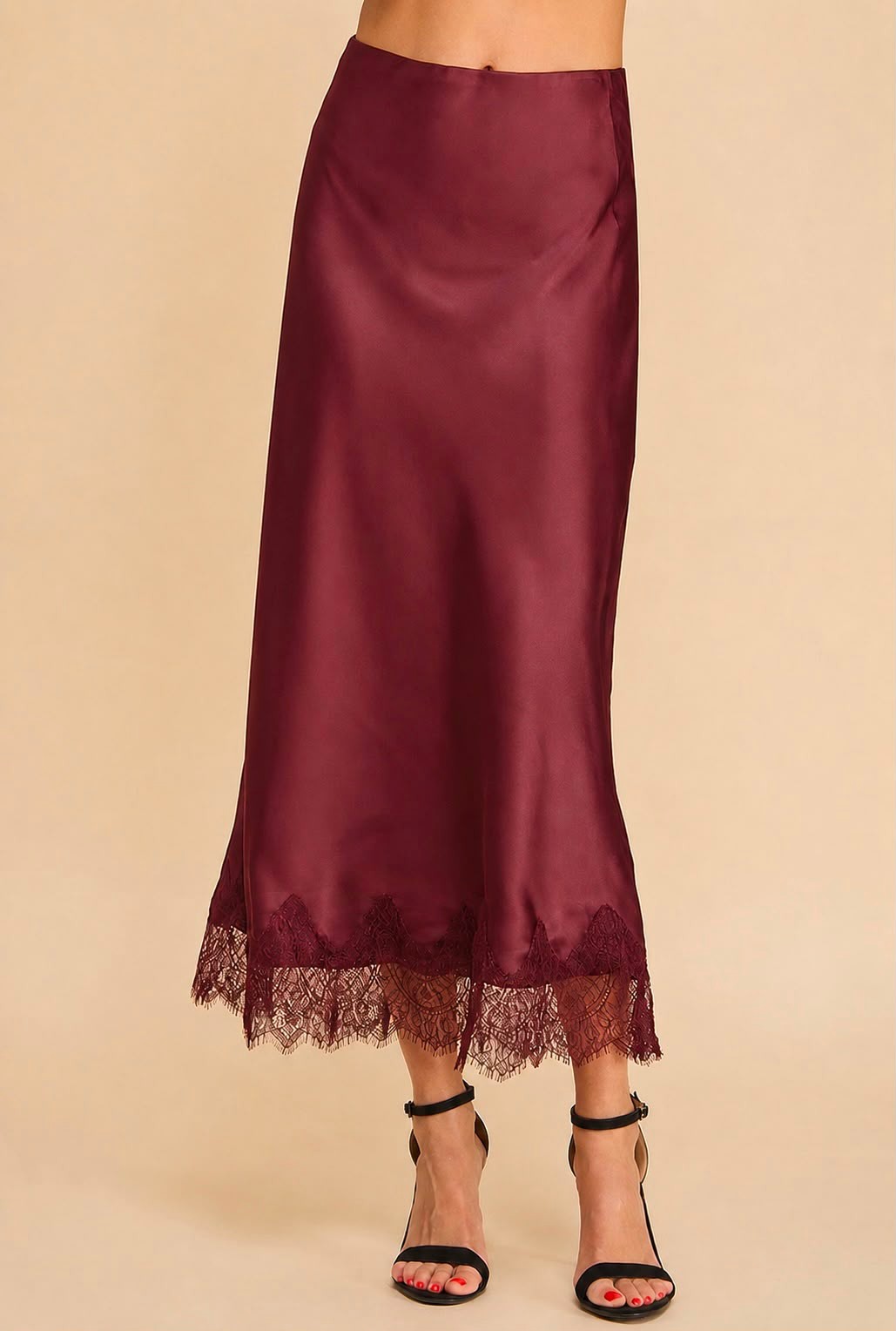 Muse Slip Skirt with Lace Detail