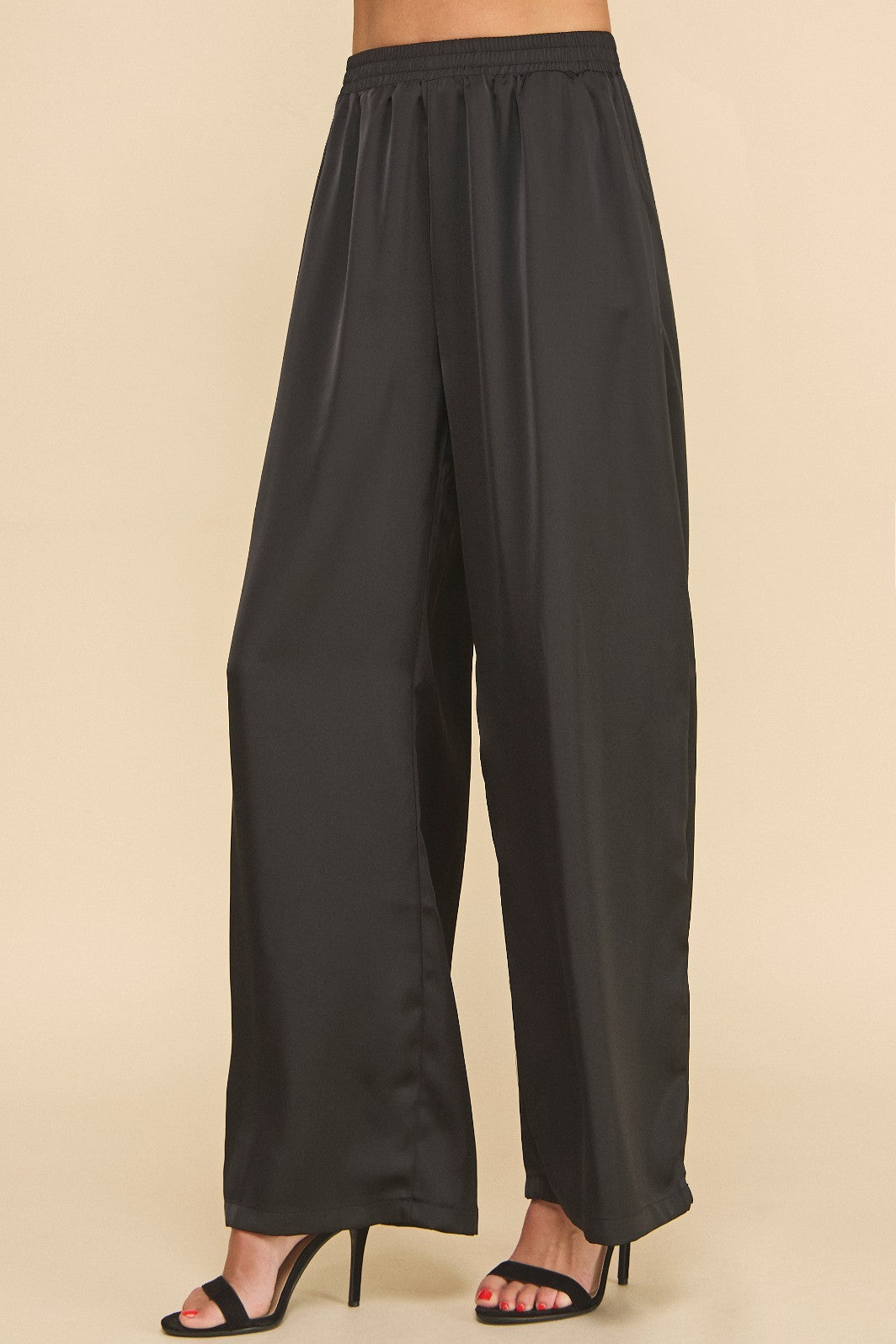 Lueur Satin Wide Leg Pants