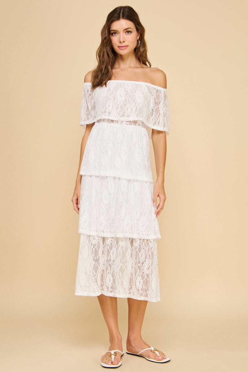 Off the Shoulder Lace Dress