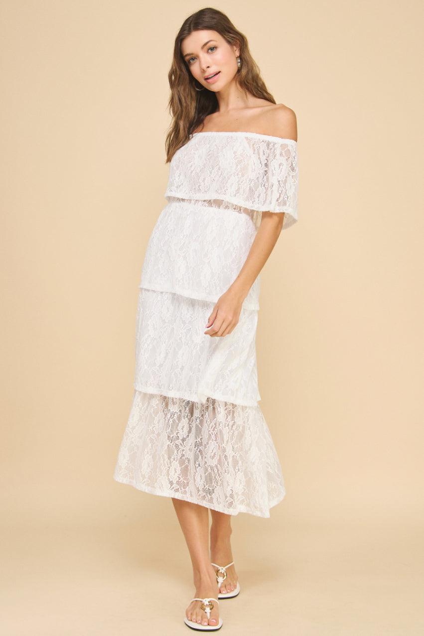 Off the Shoulder Lace Dress