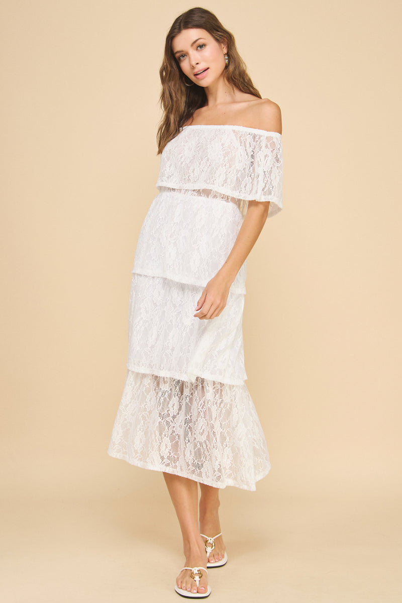 Off the Shoulder Lace Dress