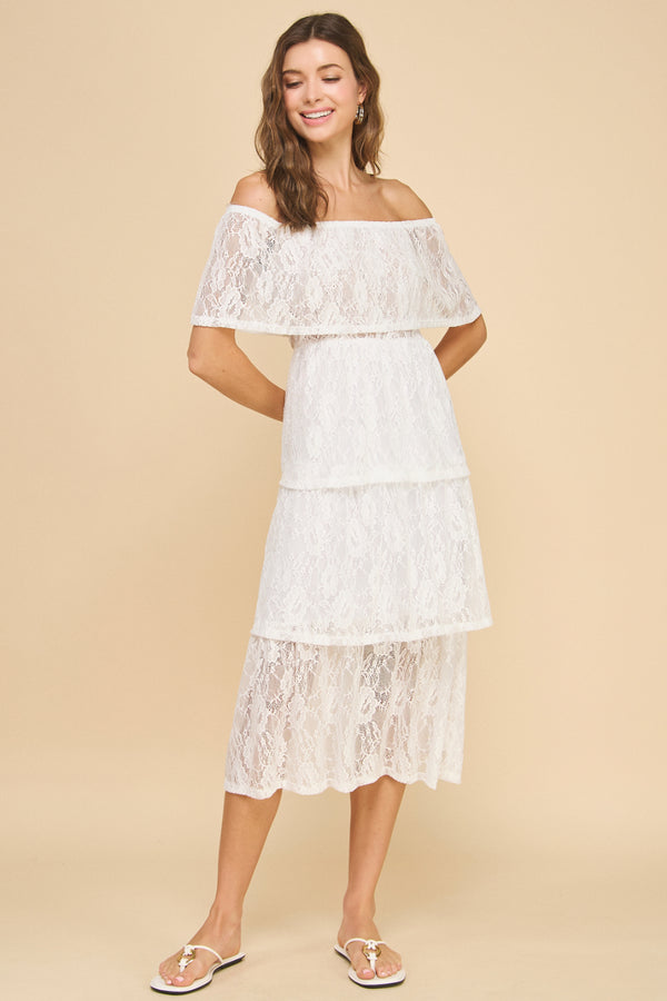 Off the Shoulder Lace Dress