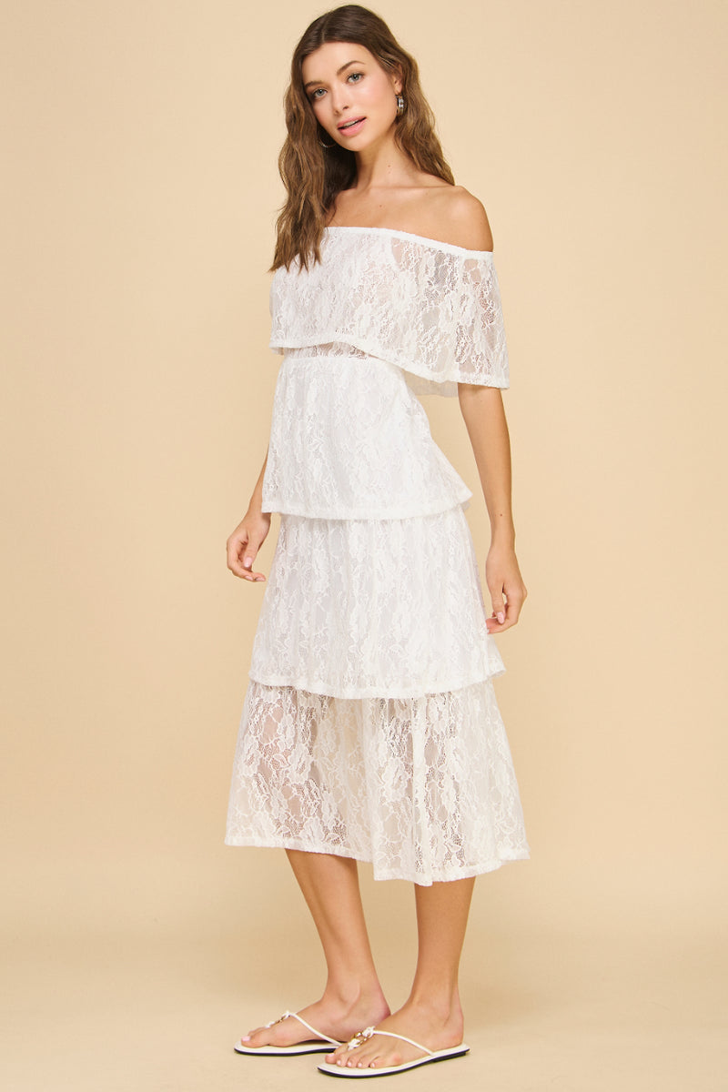 Off the Shoulder Lace Dress