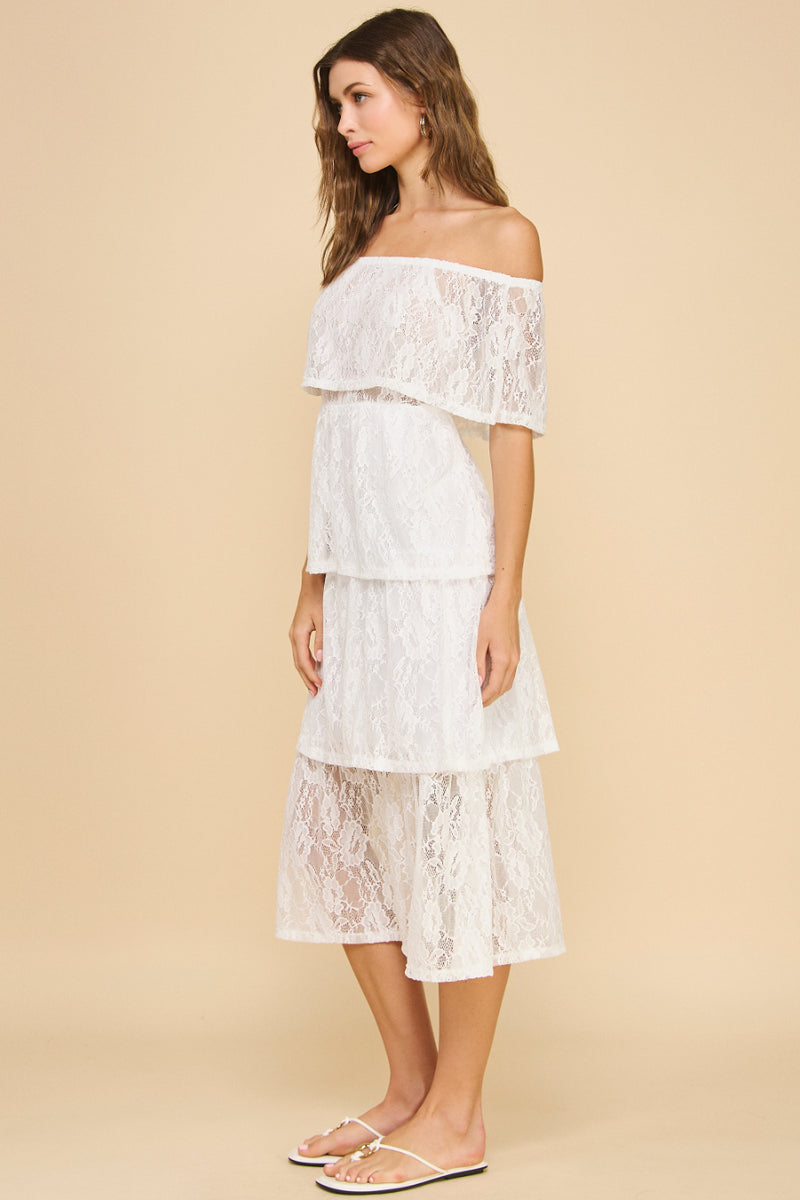 Off the Shoulder Lace Dress