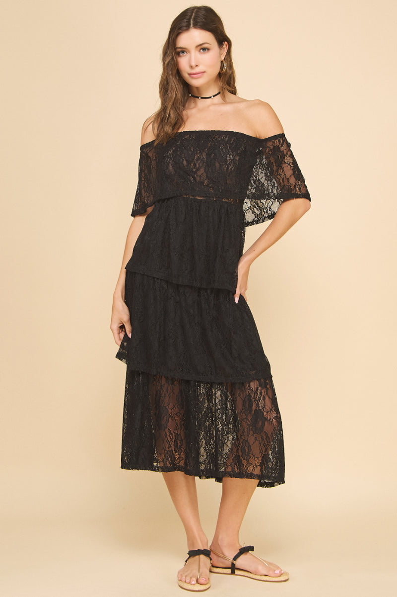 Off the Shoulder Lace Dress