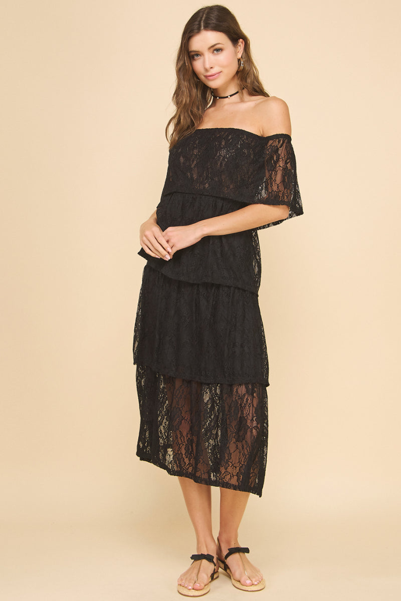 Off the Shoulder Lace Dress