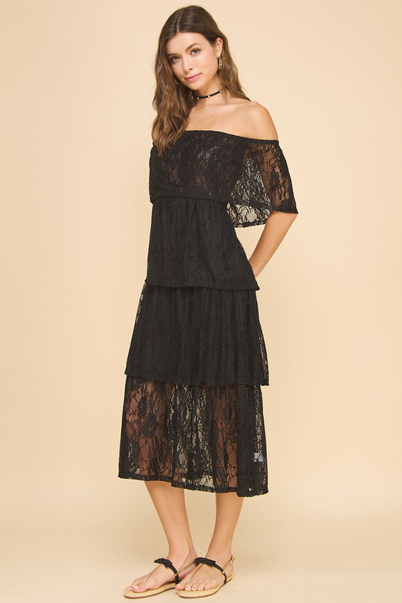 Off the Shoulder Lace Dress