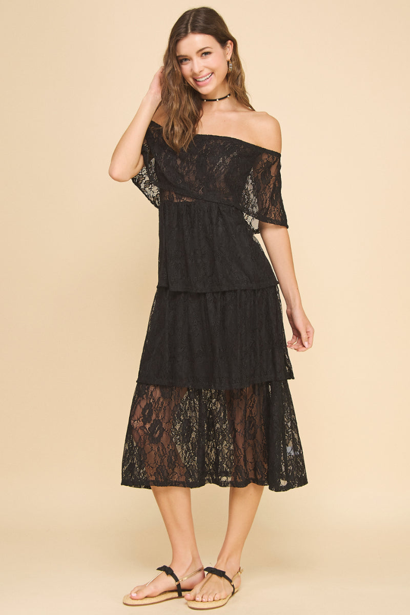 Off the Shoulder Lace Dress