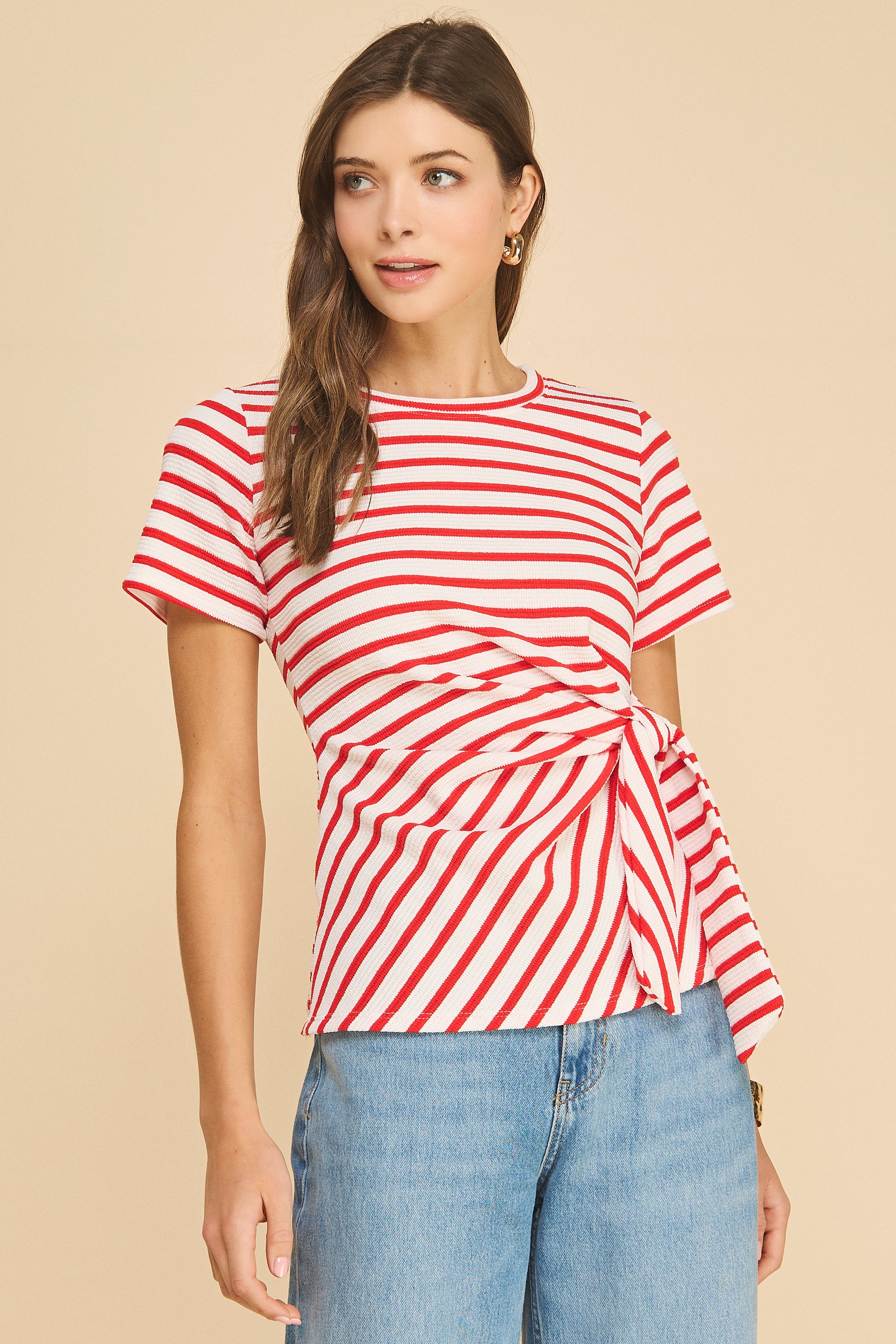 Areum Knot Top Striped