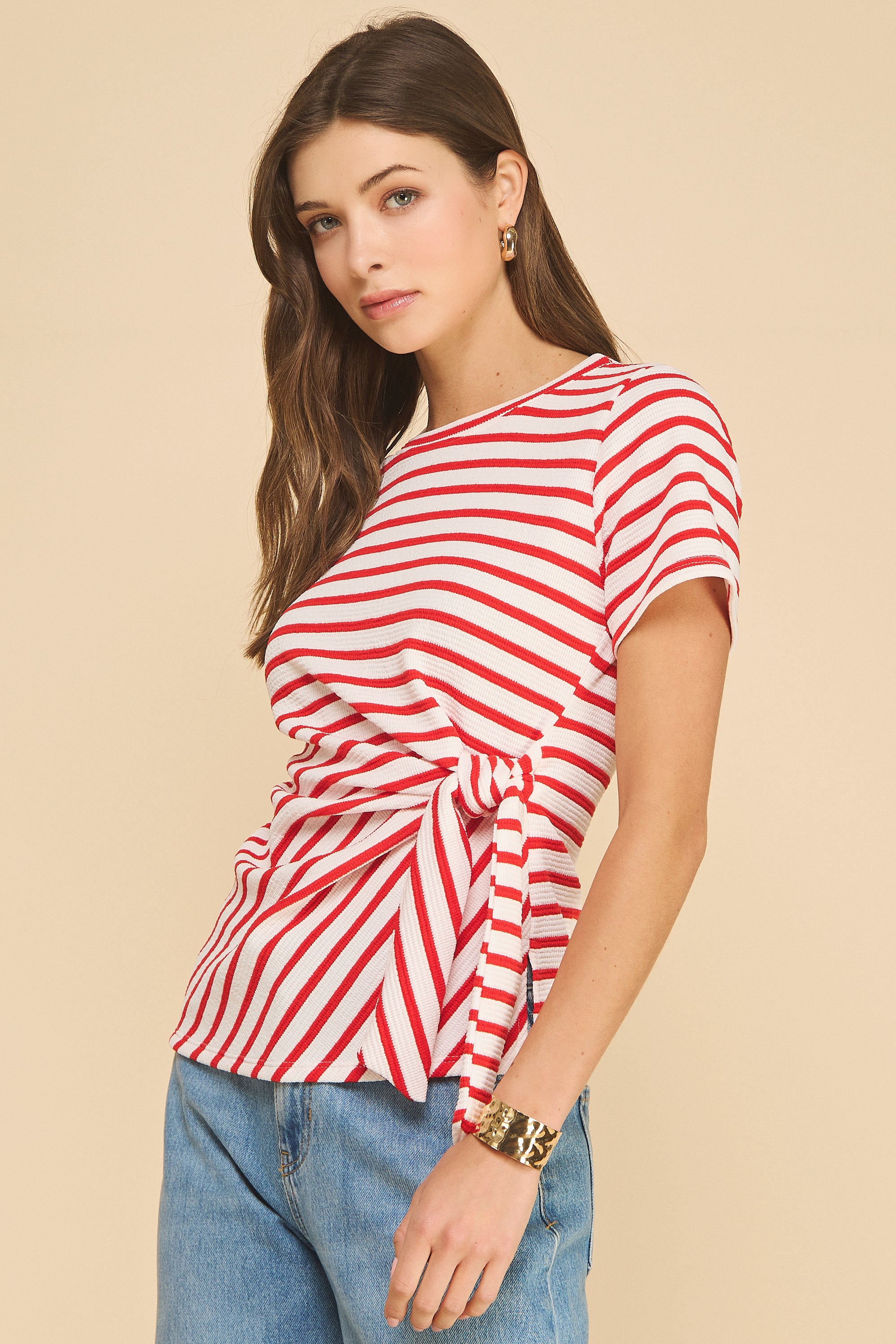 Areum Knot Top Striped