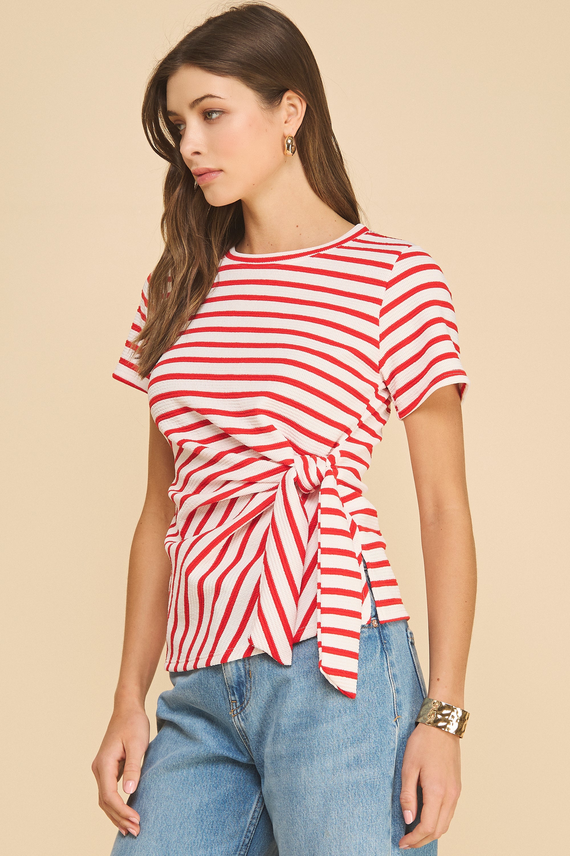 Areum Knot Top Striped