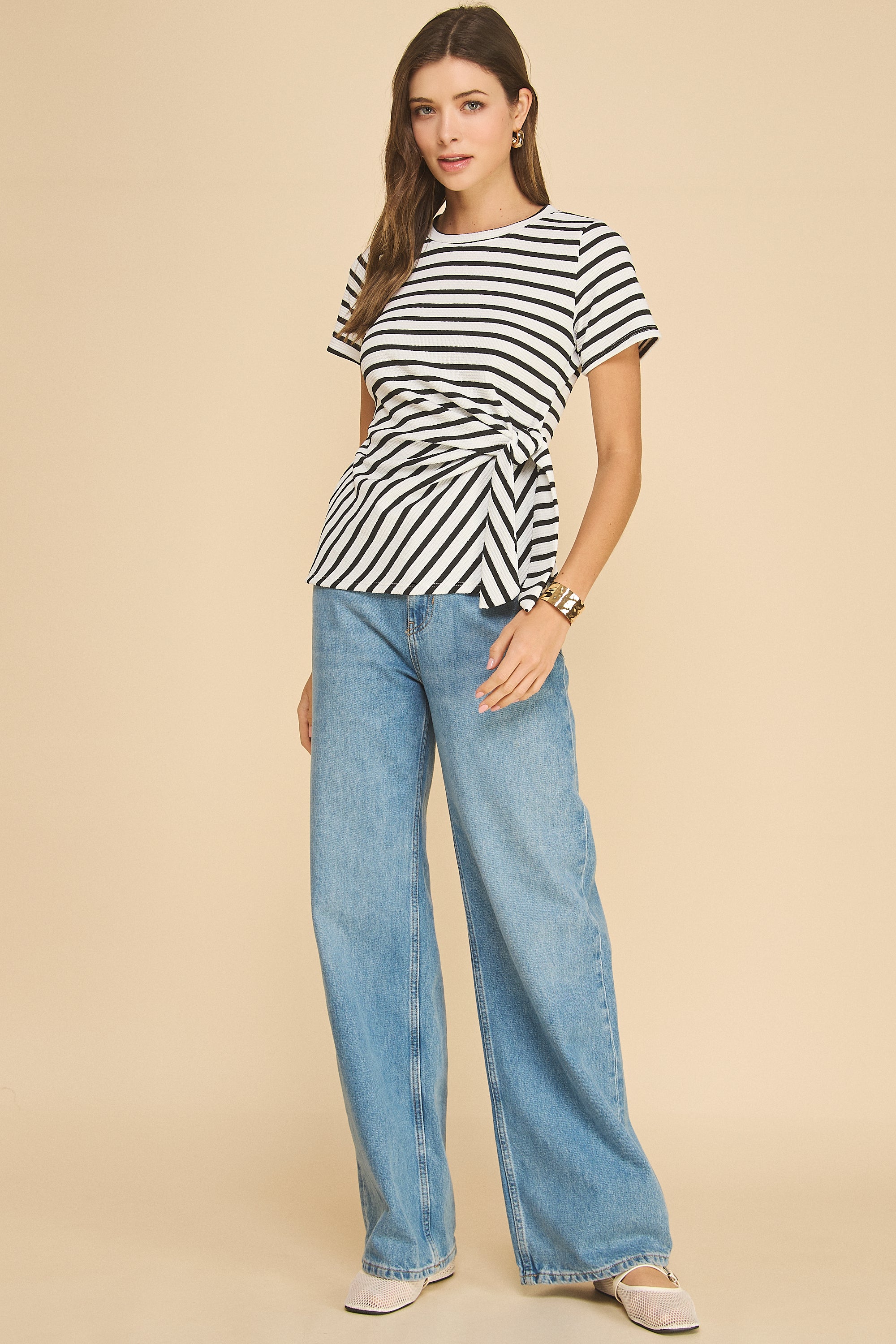 Areum Knot Top Striped