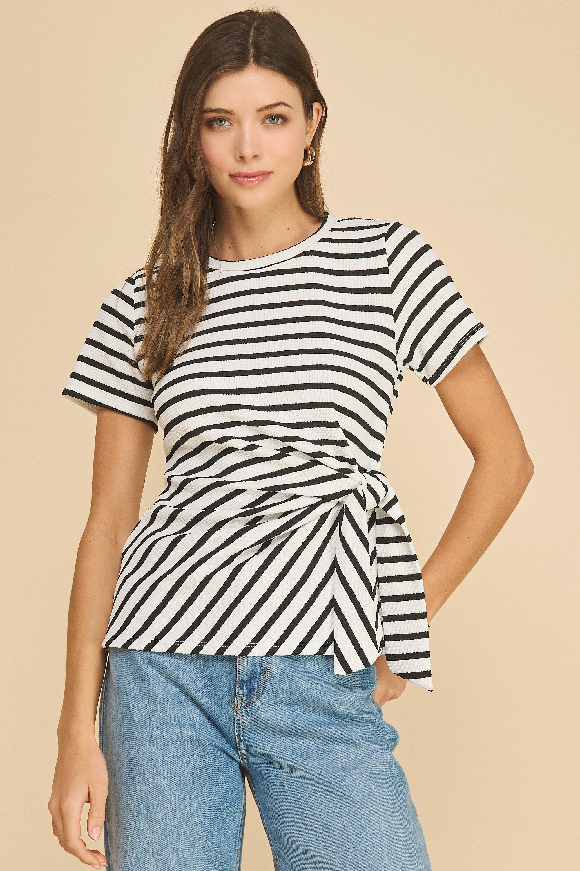 Areum Knot Top Striped